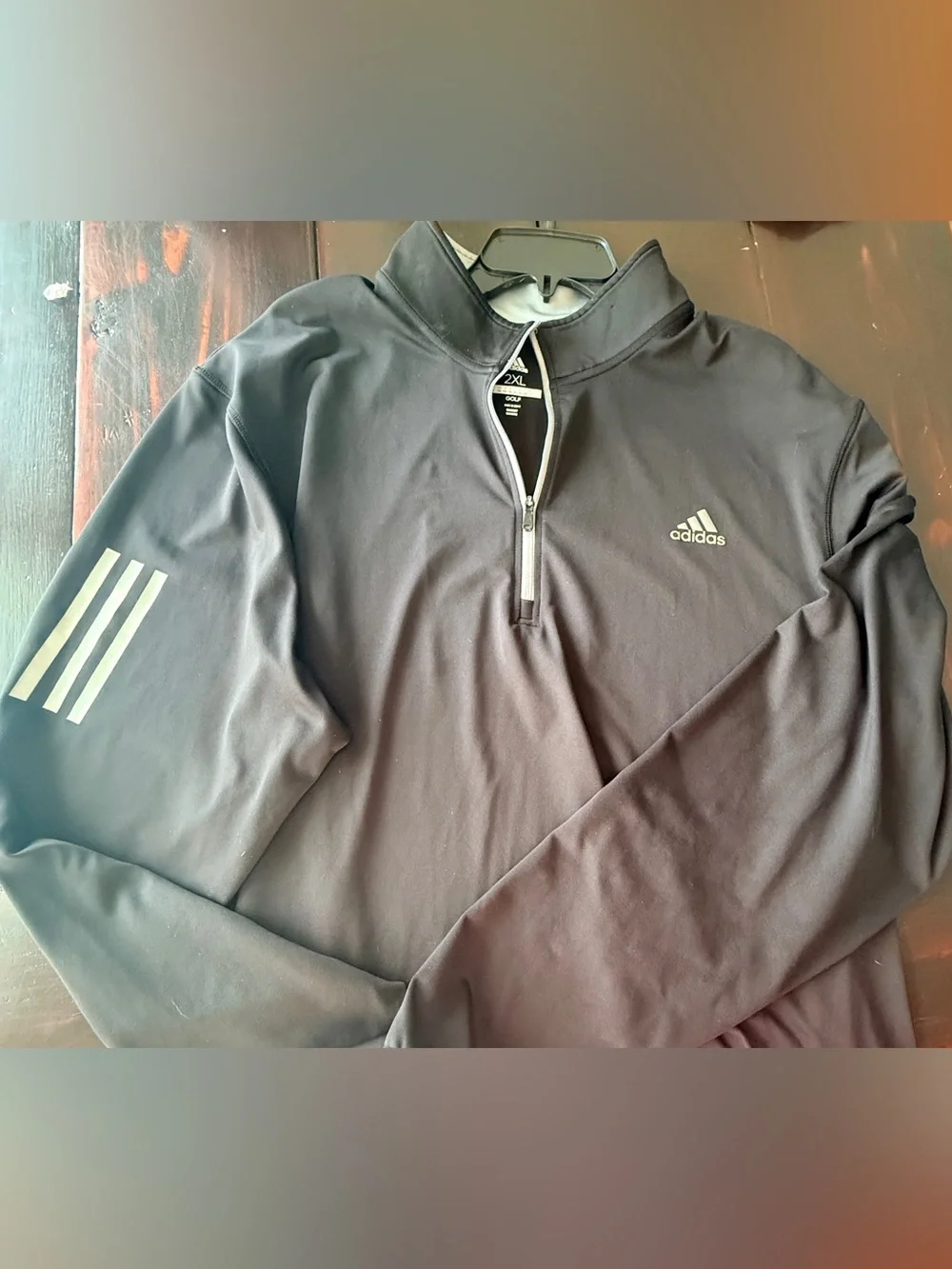 Adidas Black Long-Sleeve Half-Zip Golf Performance Jacket NWOT never Worn sz 2X